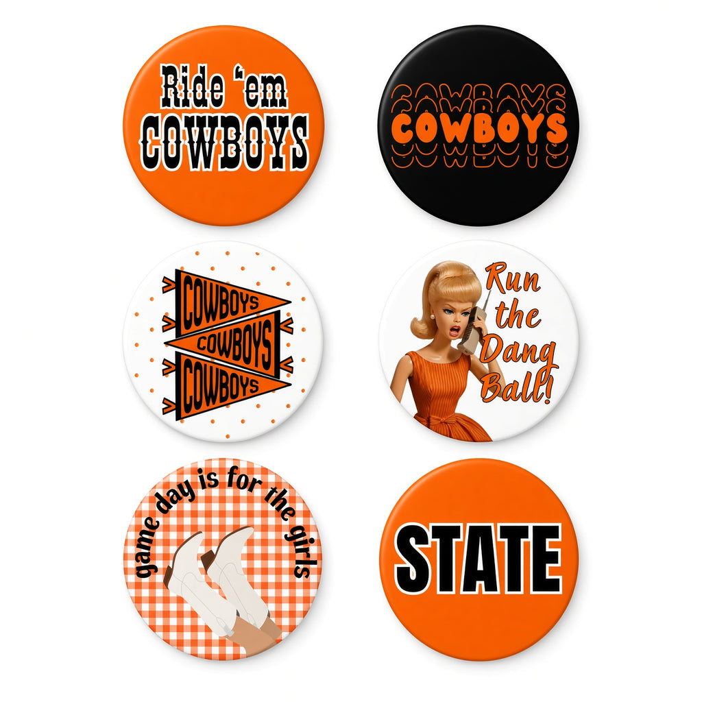 OSU - Oklahoma State - Stillwater Spirit Buttons