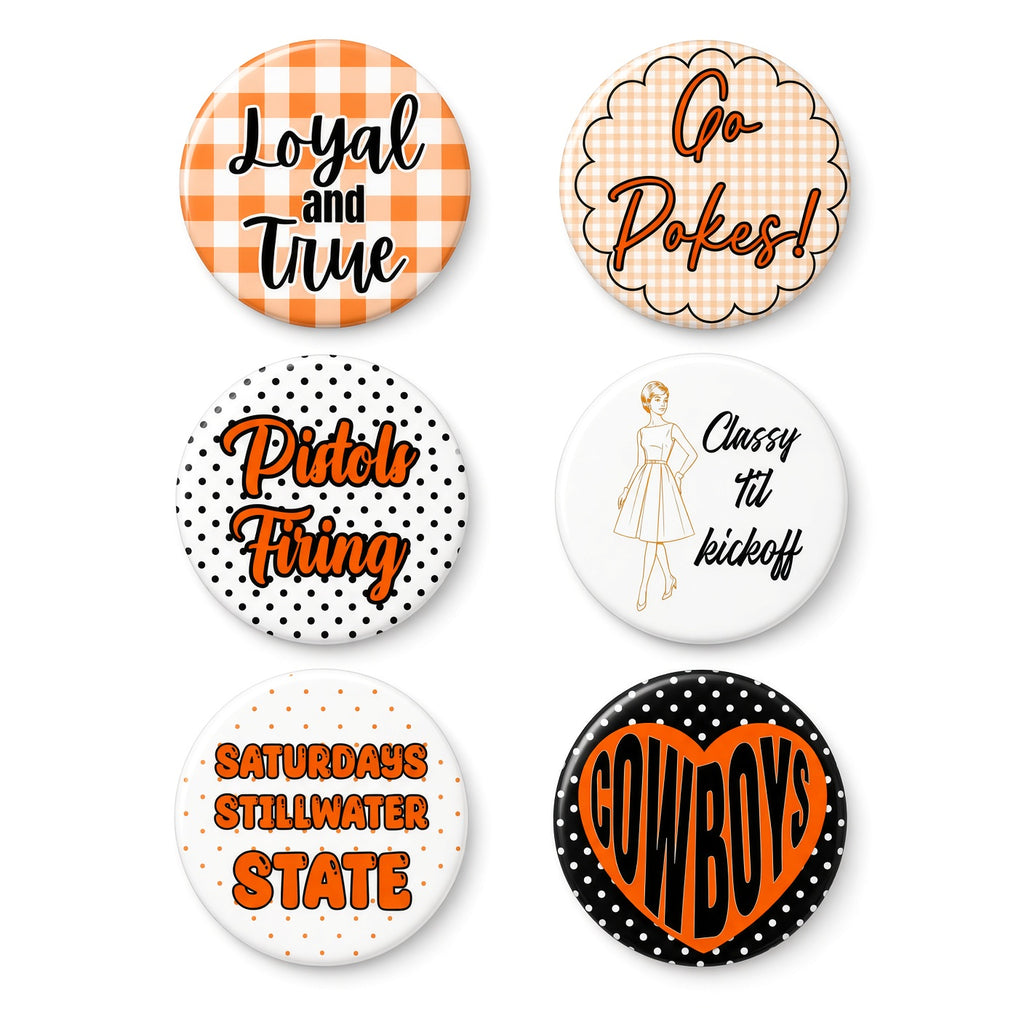 OSU - Oklahoma State - Stillwater Spirit Buttons
