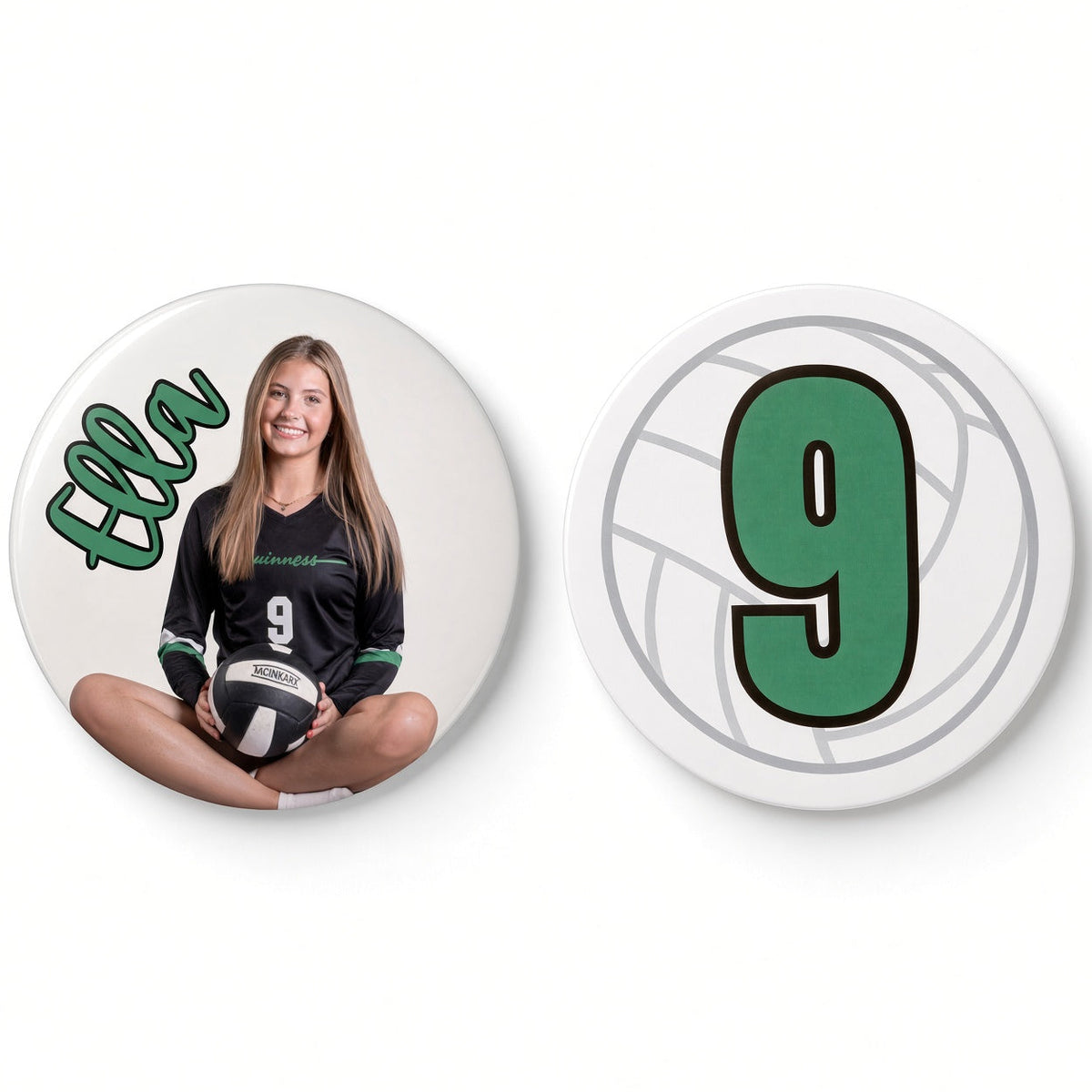Bishop McGuinness Volleyball Buttons 3"
